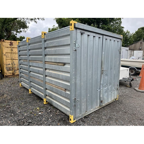 23 - A Highermasters Limited galvanised storage container - 3.9m x 2.2m