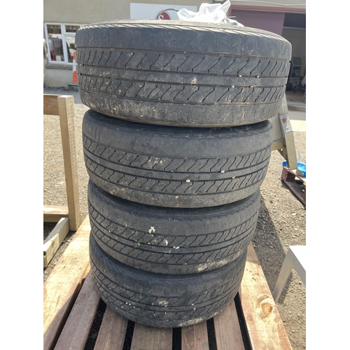 132 - A set of four Wolfrace Eurosport aluminium car wheels fitted Nankang 235/55R18C tyres to fit Ford Tr... 