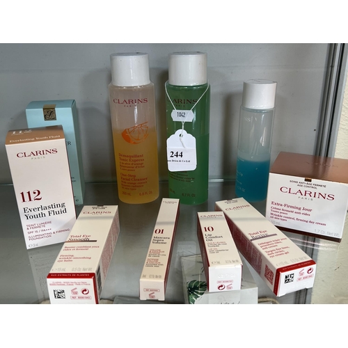 244 - A range of Clarins beauty products