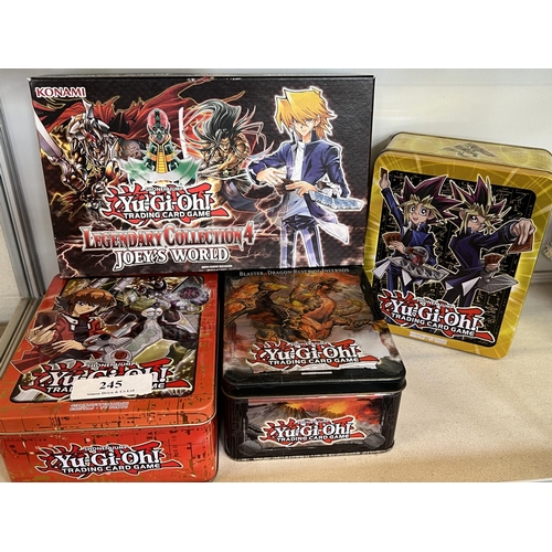 245 - Four Yu-Gi-Oh! trading game sets