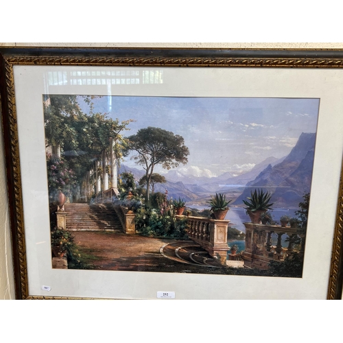 252 - Villa with mountain and lakes, print