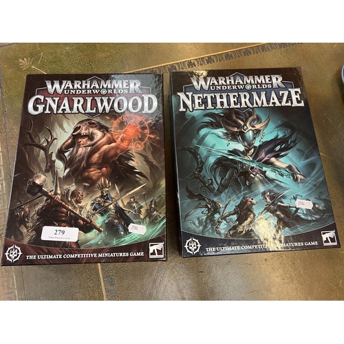 279 - Two Warhammer Underworld competitive miniature games, Nethermaze and Gnarlwood