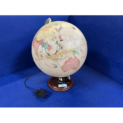 298 - An illuminated globe of the world