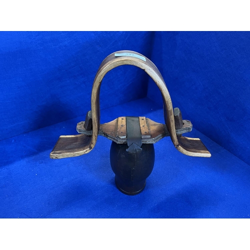 302 - An animal bell with original wooden yoke