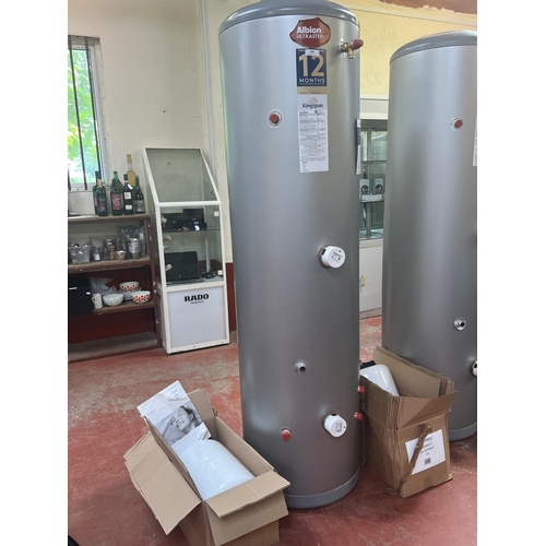 308 - A Kingspan Albion ultra steel indirect 300L capacity water cylinder complete with pressure vessel - ... 