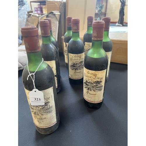 323 - Eight bottles of Chateau Chene-Liege Pommerol 1970