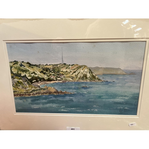 401 - Roger Brown, North Coast, water colour