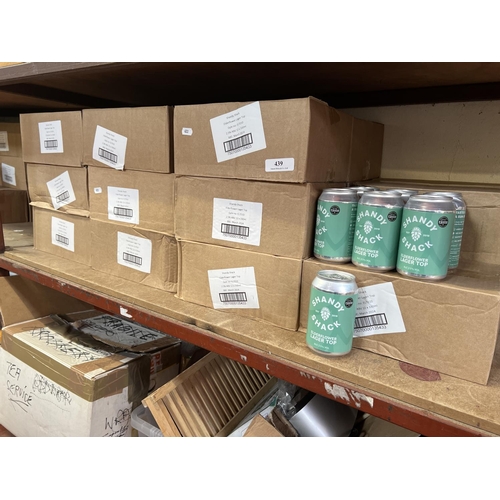 439 - Twenty two cases of Shandy Shack Elderflower Lager Top