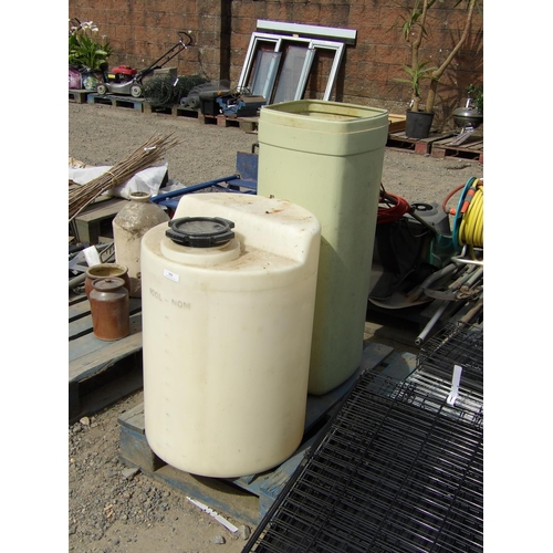 111 - A 100L capacity PVC tank together with one other