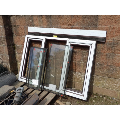 66 - A Profine PVC double glazed window and sill - unused