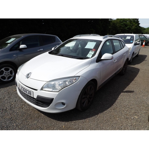 3 - A 2011 Renault Megane Expression VVT 1.6 estate J136838 (petrol/manual), odometer reading 64,253 mil... 