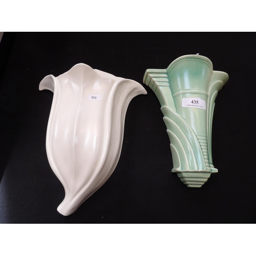 435 - A Burleigh Ware wall sconce together with one other