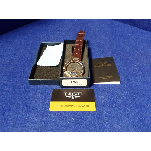 176 - A Lige wrist watch - new