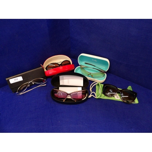 254 - Five pairs of designer sunglasses