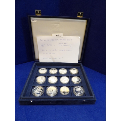 473 - A set of twelve silver proof coins