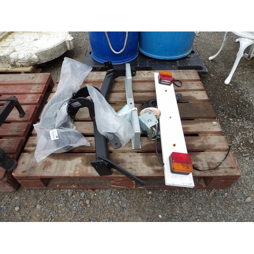 93 - A trailer lighting board, a trailer winch, a witter vehicle tow bar and accessories