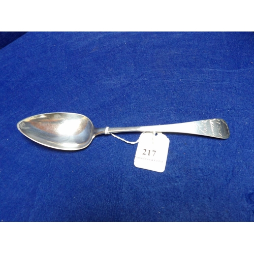 217 - A silver Jersey Militia Prize Shooting Spoon dated 1820 by Jacques Quesnel