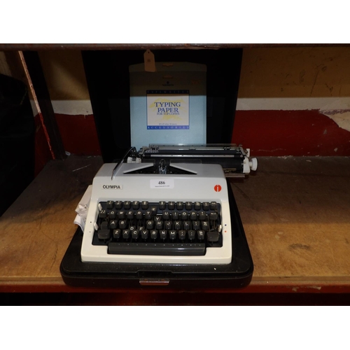 486 - A mid century Olympia portable typewriter