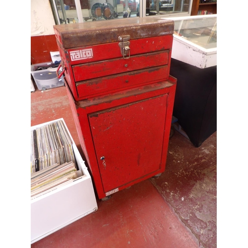 271 - A Talco tool cabinet and top box