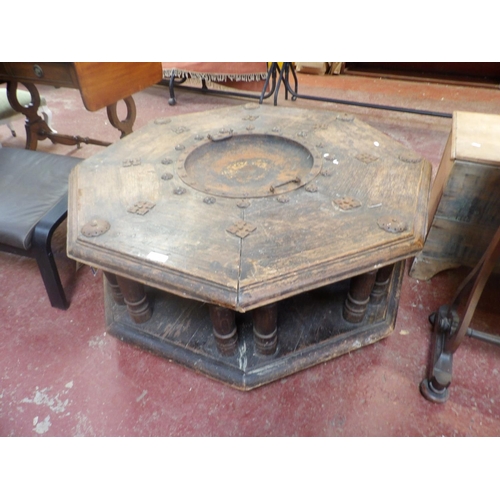 277 - A vintage Spanish octagonal shaped brassiere table