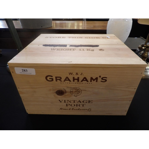 283 - A case (6 x 75cl) of W&J Graham's 2007 Vintage Port