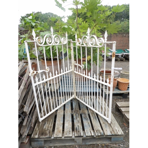 108 - A pair of vintage wrought iron entrance gates, 35