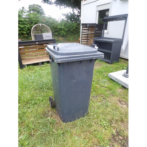 36 - A grey PVC wheelie bin