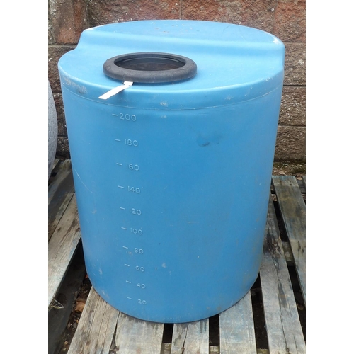 70 - A blue PVC 200L tank