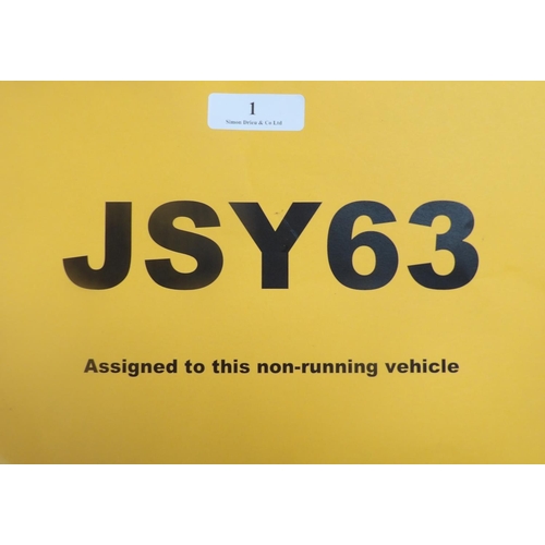 1 - JSY63 - A two digit JSY registration mark assigned to a non-running vehicle of insignificant value