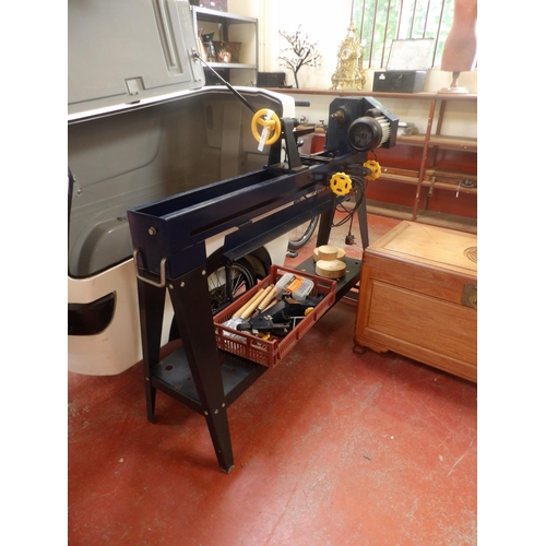 168 - A Performance Power copy lathe together with a range of chisels and other accessories