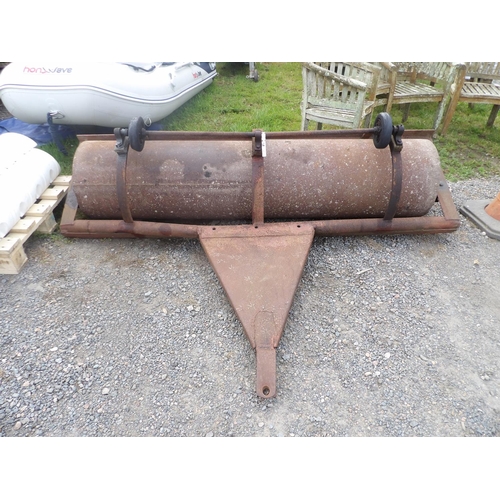 23 - A ballastable tractor trailed flat roller (7' working width)