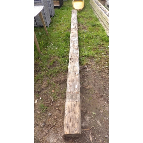 34 - A vintage pine beam 4.33m long 8