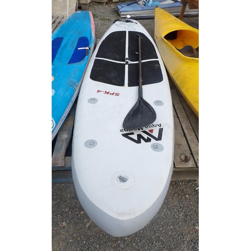 51 - An Aquamarine SPK-4 inflatable paddle board - 3.55m complete with paddle