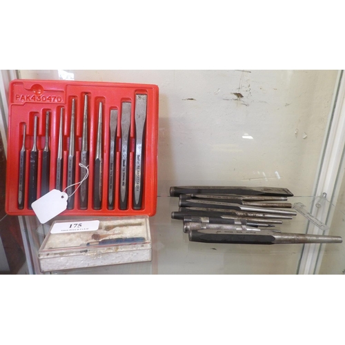 175 - A Snap-On chisel and drift set together with various others