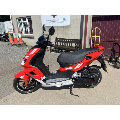 2 - A 2024 Peugeot Speedfight 50 49cc scooter J56660, odometer reading 2,184 miles only