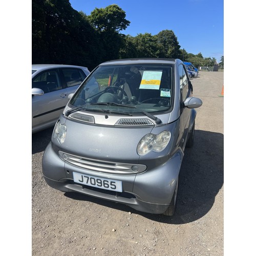 9 - A 2002 Smart Passion 0.6 convertible J70965 (petrol/automatic), odometer reading 62,866 miles  - ele... 