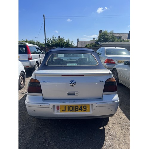 13 - A 1999 Volkswagen Golf AvantGarde 2.0 convertible J101849 (petrol/manual), odometer reading 57,089 m... 