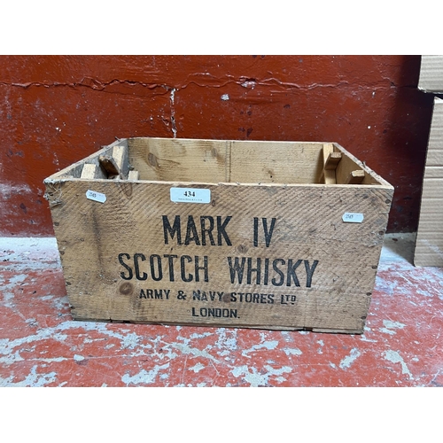 434 - A vintage crate inscribed 