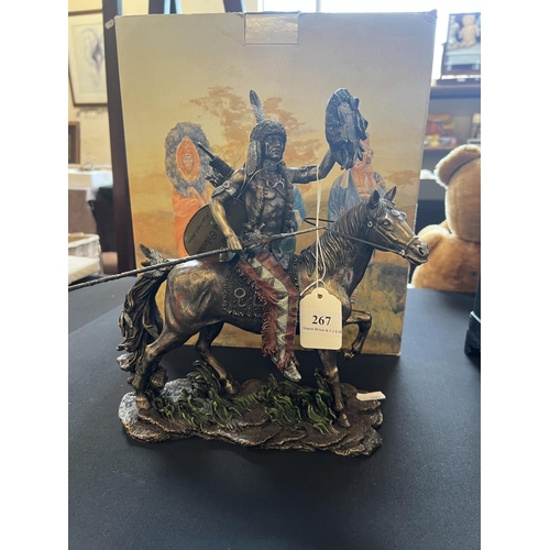 267 - A Julianna Collection model of a Native American on horseback