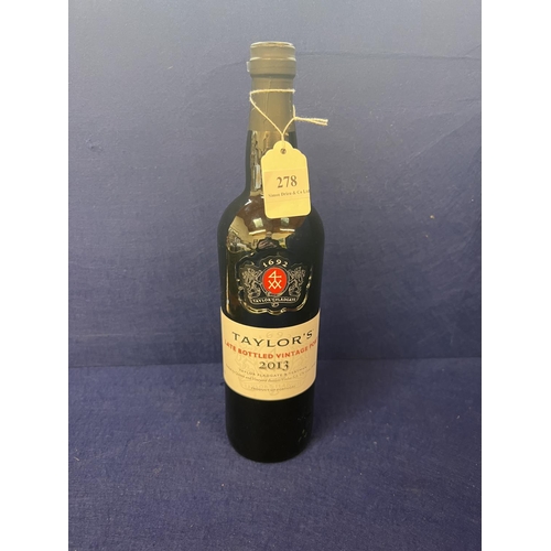 278 - A bottle of Taylor's Fladgate & Yeatman 2013 late bottled vintage Port