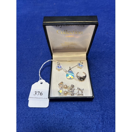 376 - A collection of Swarovski and Aurora Borealis jewellery