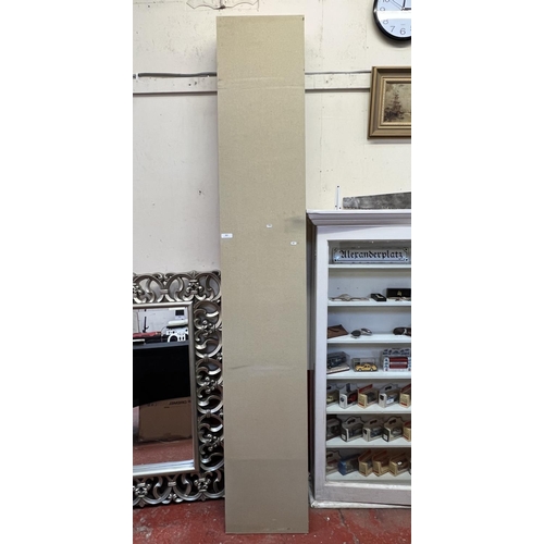 382 - A set of nine MDF shelves 245cm x 40cm x 2cm