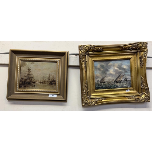 383 - Two gilt framed pictures pertaining to shipping