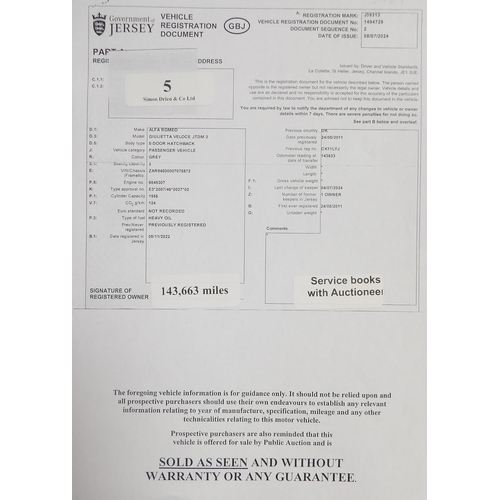 5 - A 2011 Alfa Romeo Giulietta Veloce 1.6 JTDM-2 five door hatchback J39313 (diesel/manual), odometer r... 