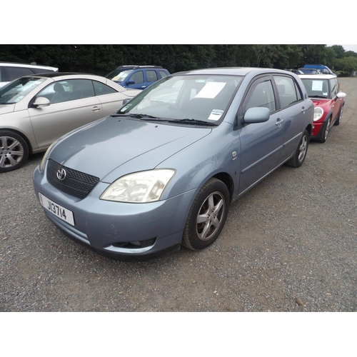 8 - A 2003 Toyota Corolla T3 1.6 five door hatchback J13714 (petrol/automatic), odometer reading 134,343... 