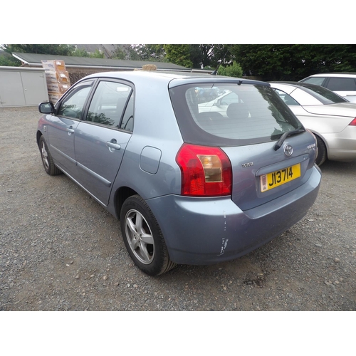 8 - A 2003 Toyota Corolla T3 1.6 five door hatchback J13714 (petrol/automatic), odometer reading 134,343... 