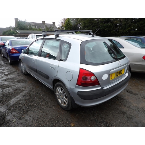 15 - A 2002 Honda Civic 1.6 I-VTEC five door hatchback J110419 (petrol/automatic), odometer reading 104,8... 