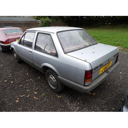 5 - A 1983 Vauxhall Nova 1.2L two door saloon J66717 (petrol/manual), odometer reading 30,510 miles