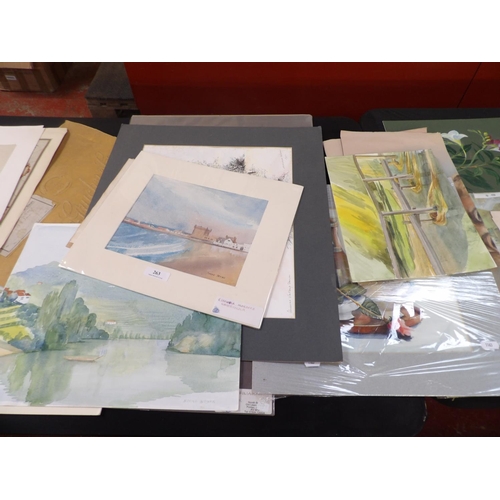 263 - An accumulation of original art work by local artist Nora Bryan and others