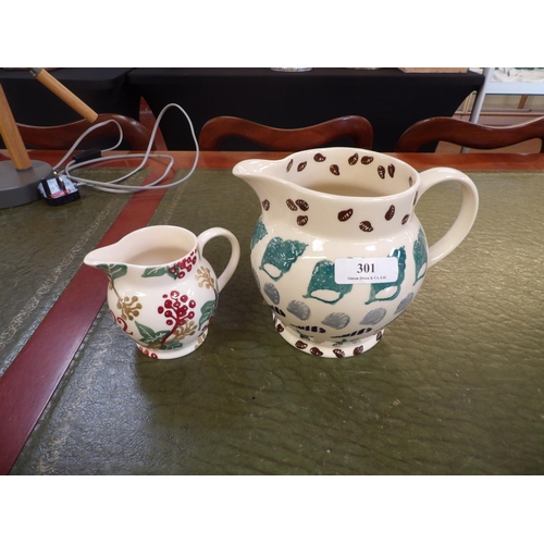 301 - Two Emma Bridgewater jugs